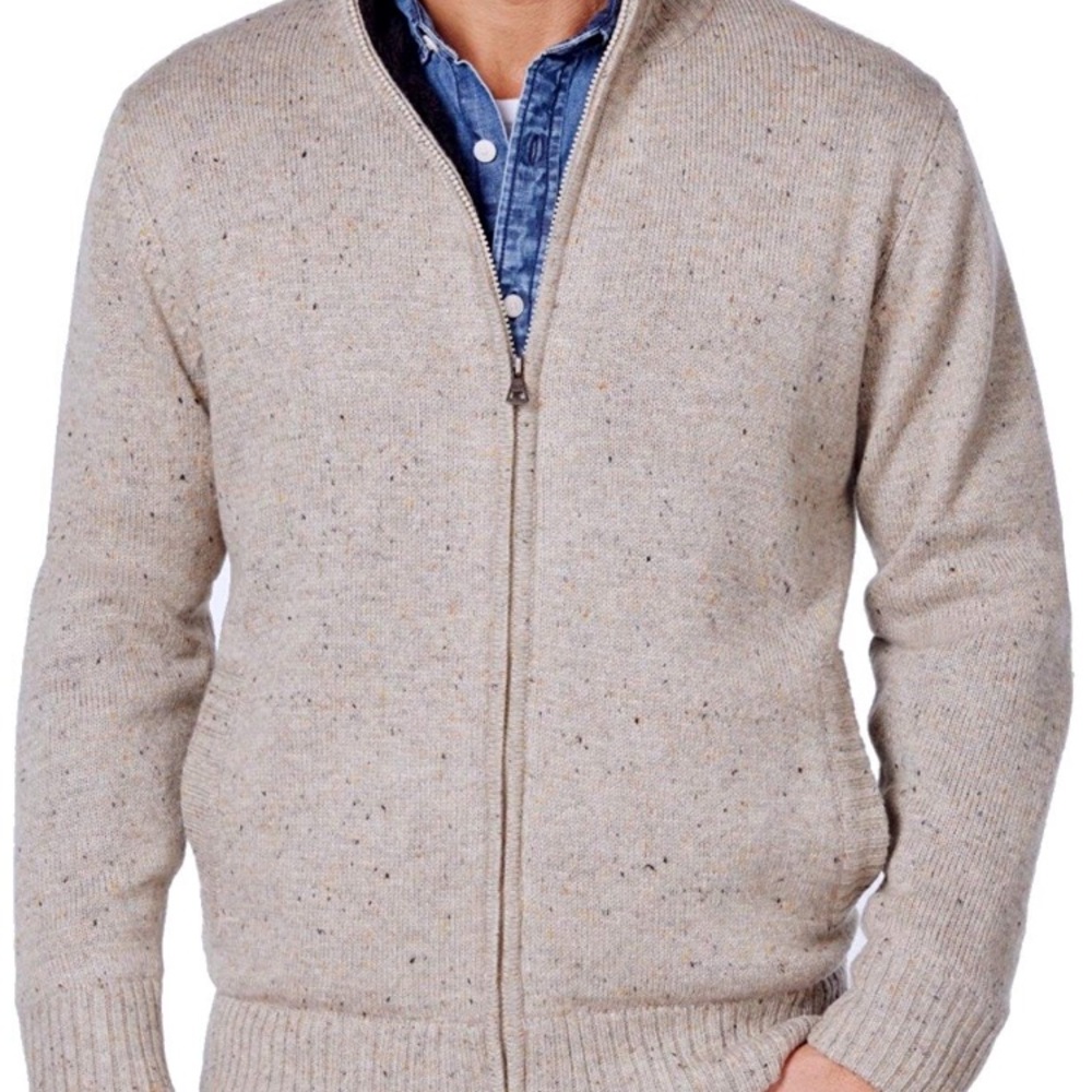 Weatherproof zip-up lined cardigan - large